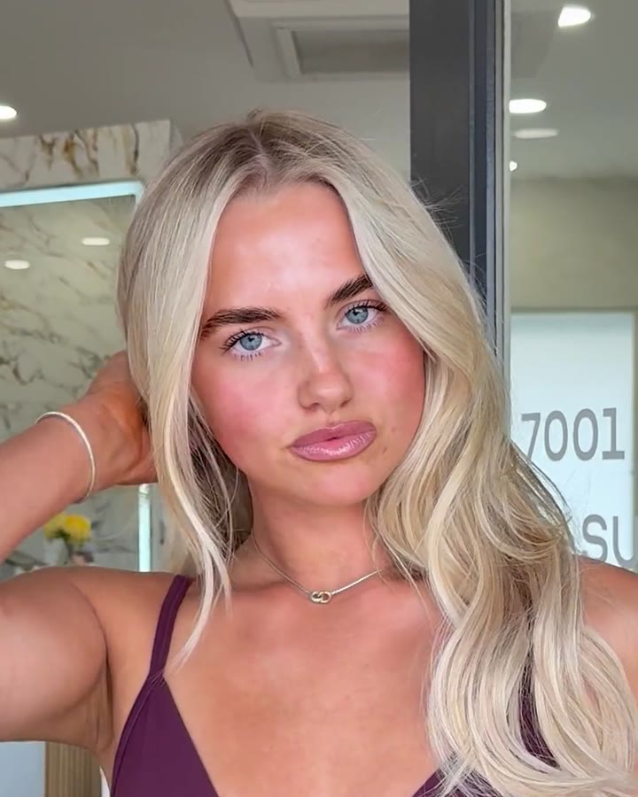 Icy blonde extensions