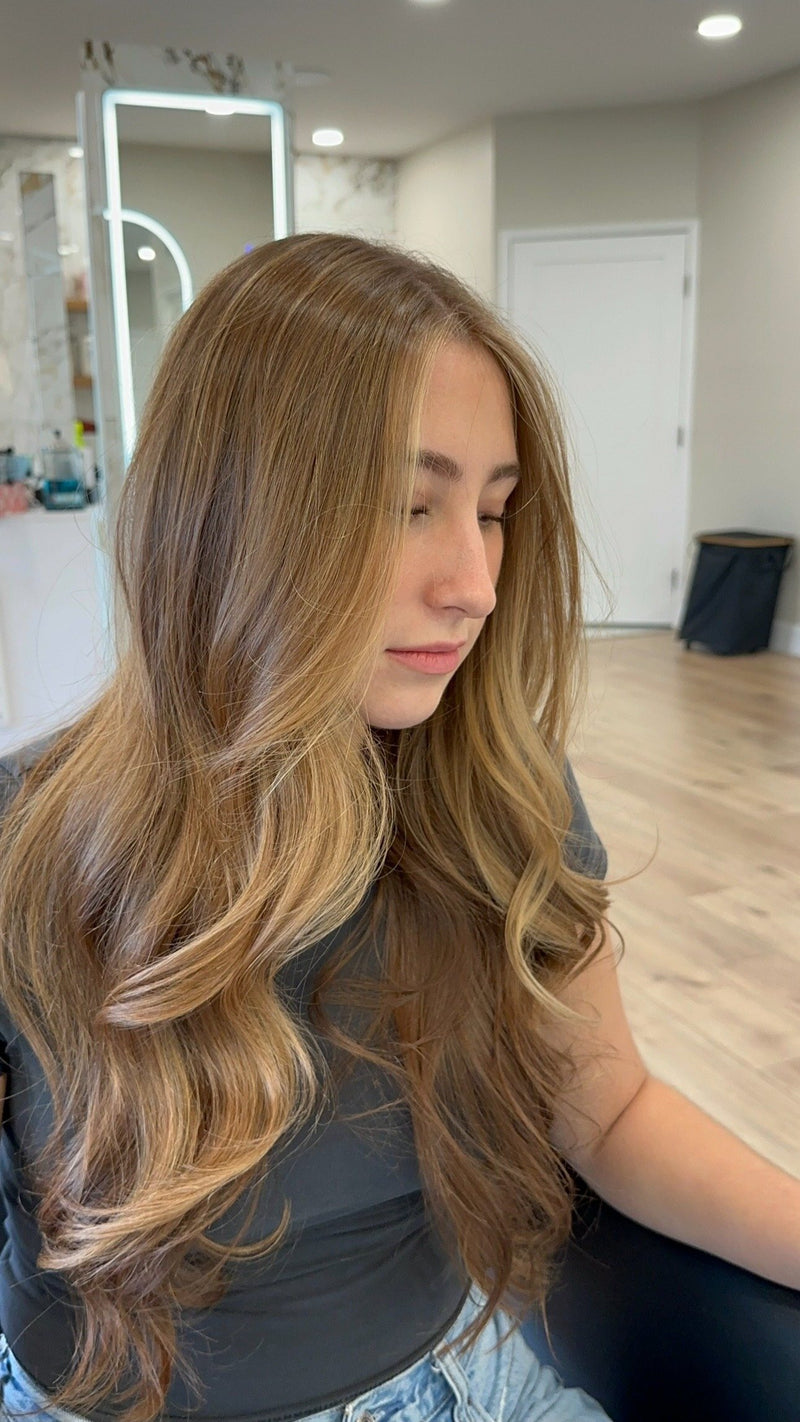 Caramel blonde layers
