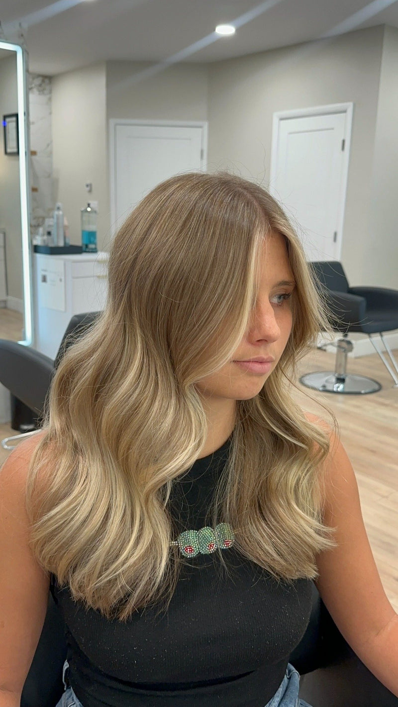 Golden blonde balayage