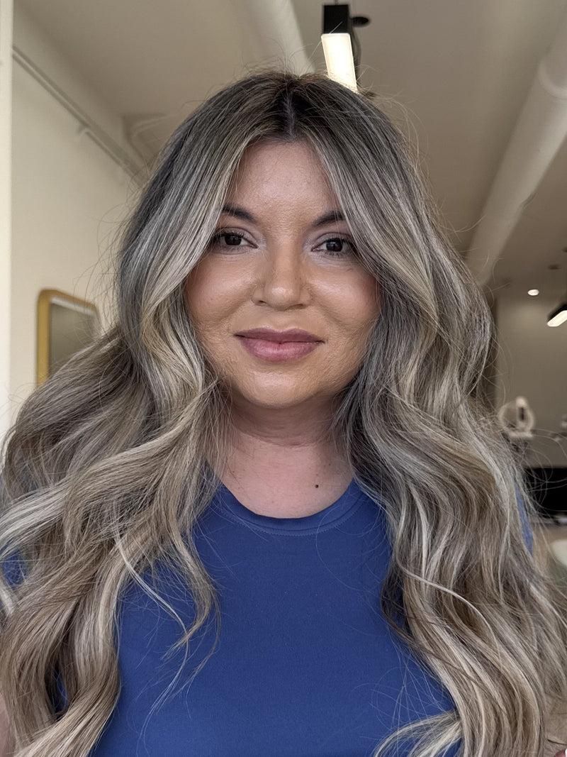 Blended blonde balayage