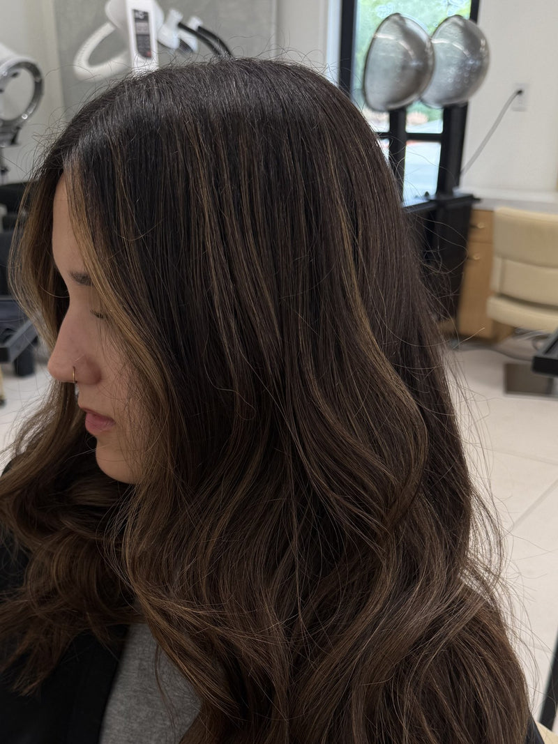 Long, glossy brunette