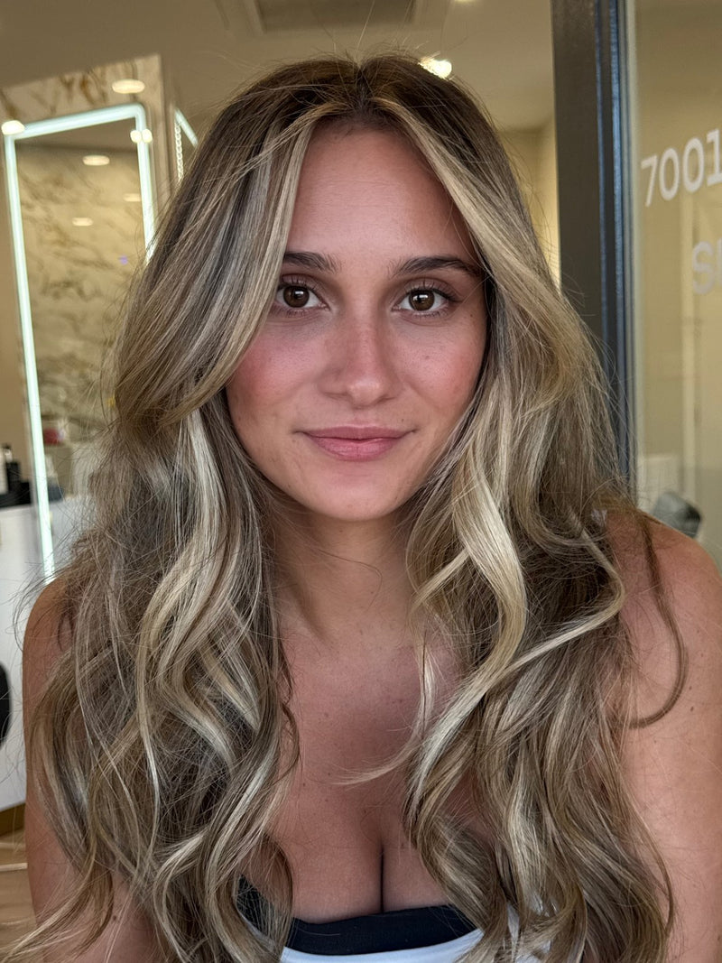 Bronde with face-framing highlights