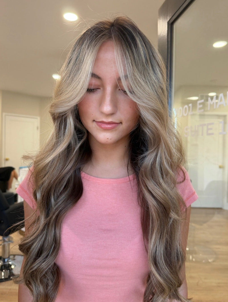 Bronde balayage with face-framing