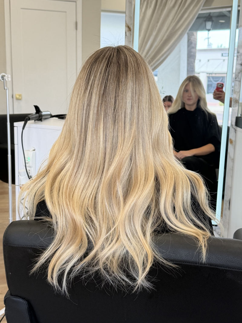 Blended blonde balayage