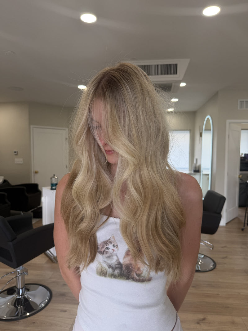 Long honey blonde