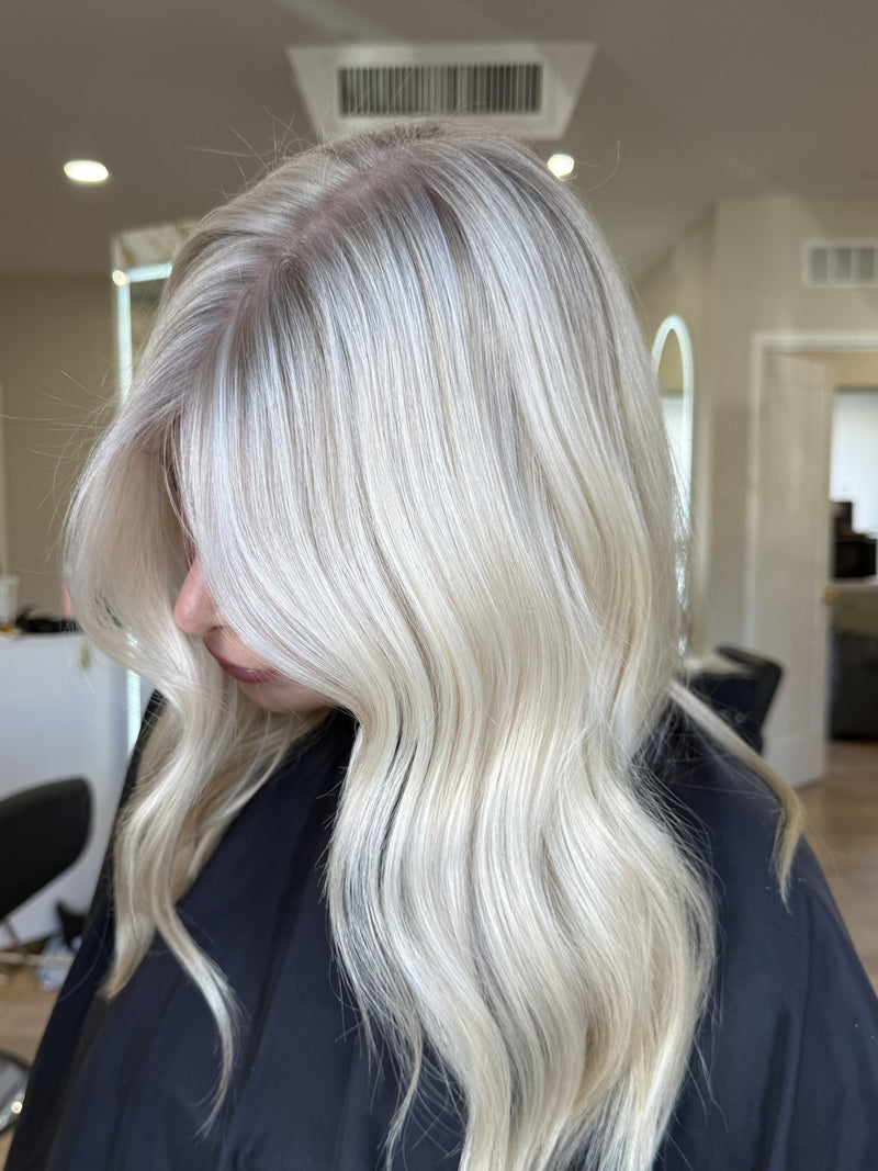 Icy platinum blonde