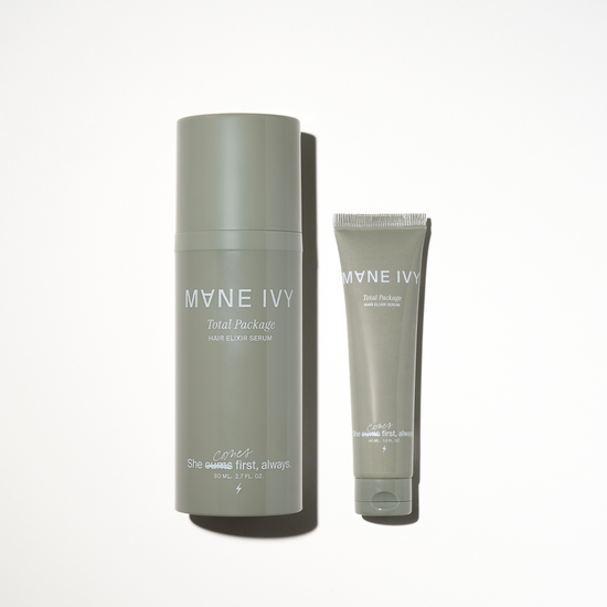 Mane Ivy Total Package Hair Elixir Serum in 80 ml and 40 ml sizes
